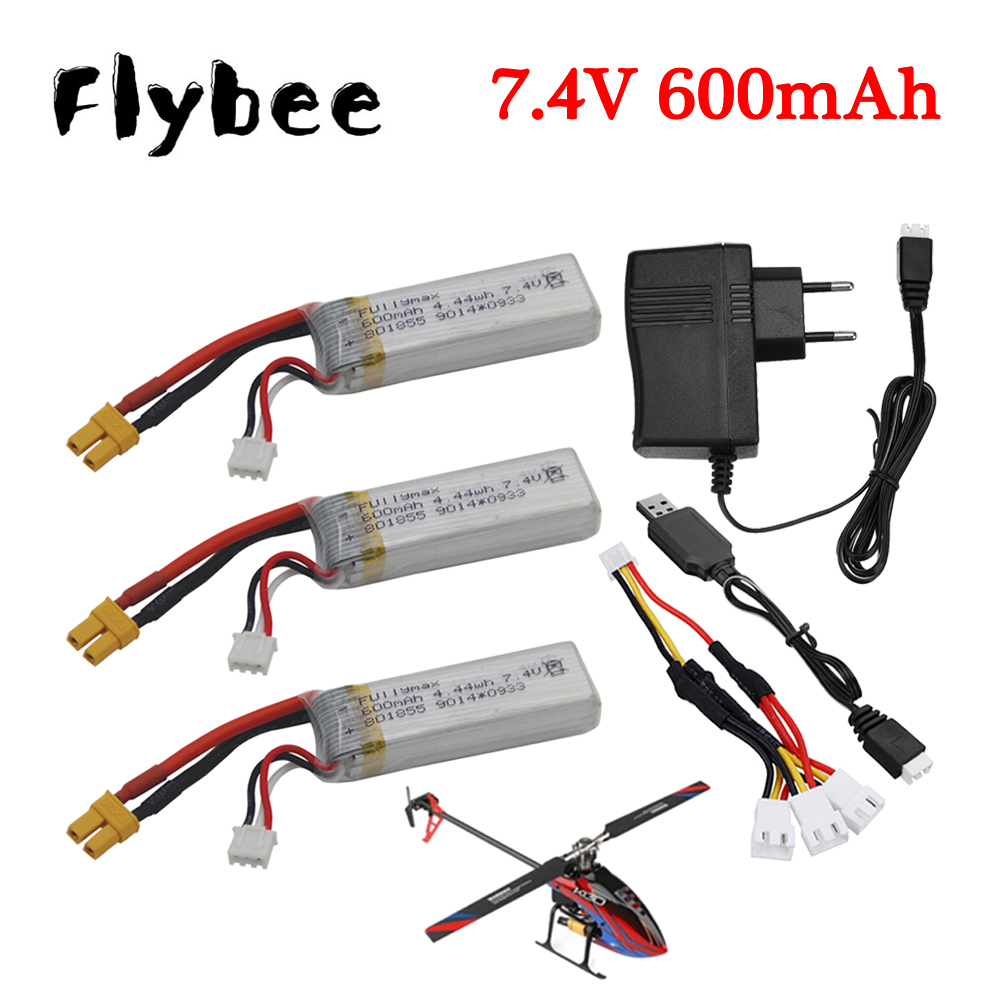 Rc Helicopter Charger - Batteria Lipo da 7,4 V 600